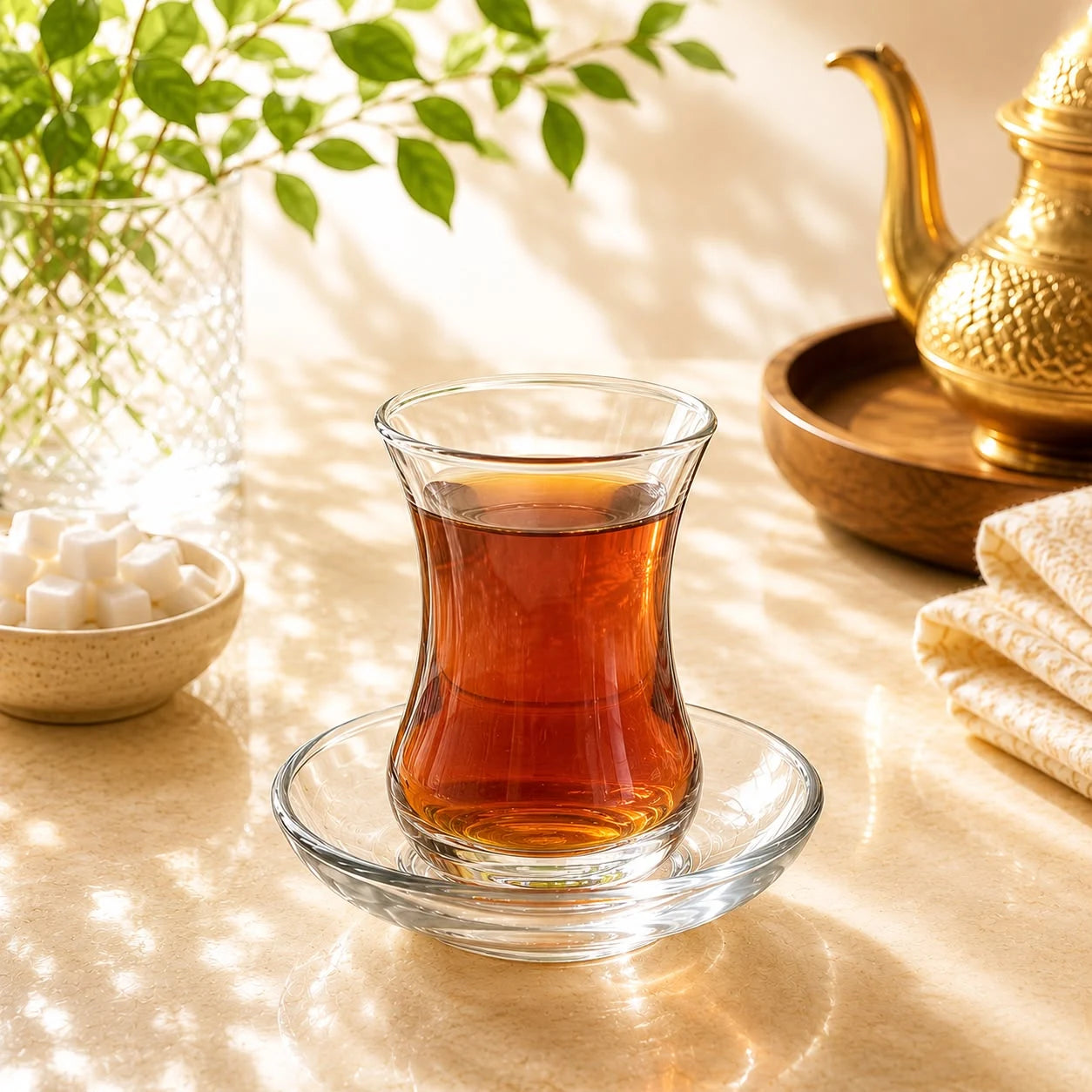 Taza Transparente; Taza Transparente con detalles visibles que realzan su presencia en la mesa o el hogar