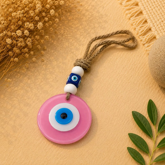 Ojo turco Rosa; Ojo turco Rosa como pieza decorativa de inspiración turca, con detalles visibles en su diseño